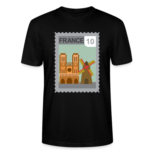 Timbre France Cathédrale | T-shirt Unisexe - noir