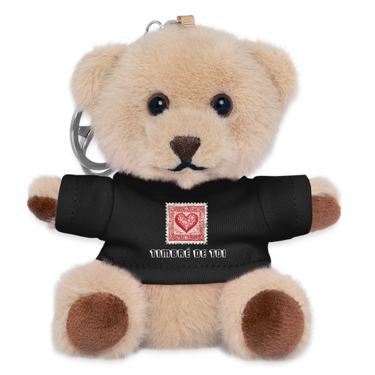 🫶🏼 Timbre Coeur - Timbré de toi | Porte-clés peluche Ourson 🫶🏼 - noir
