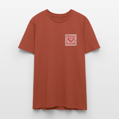 🫶🏼Timbre Cœur – Simple | T-shirt unisexe 🫶🏼 - terracotta
