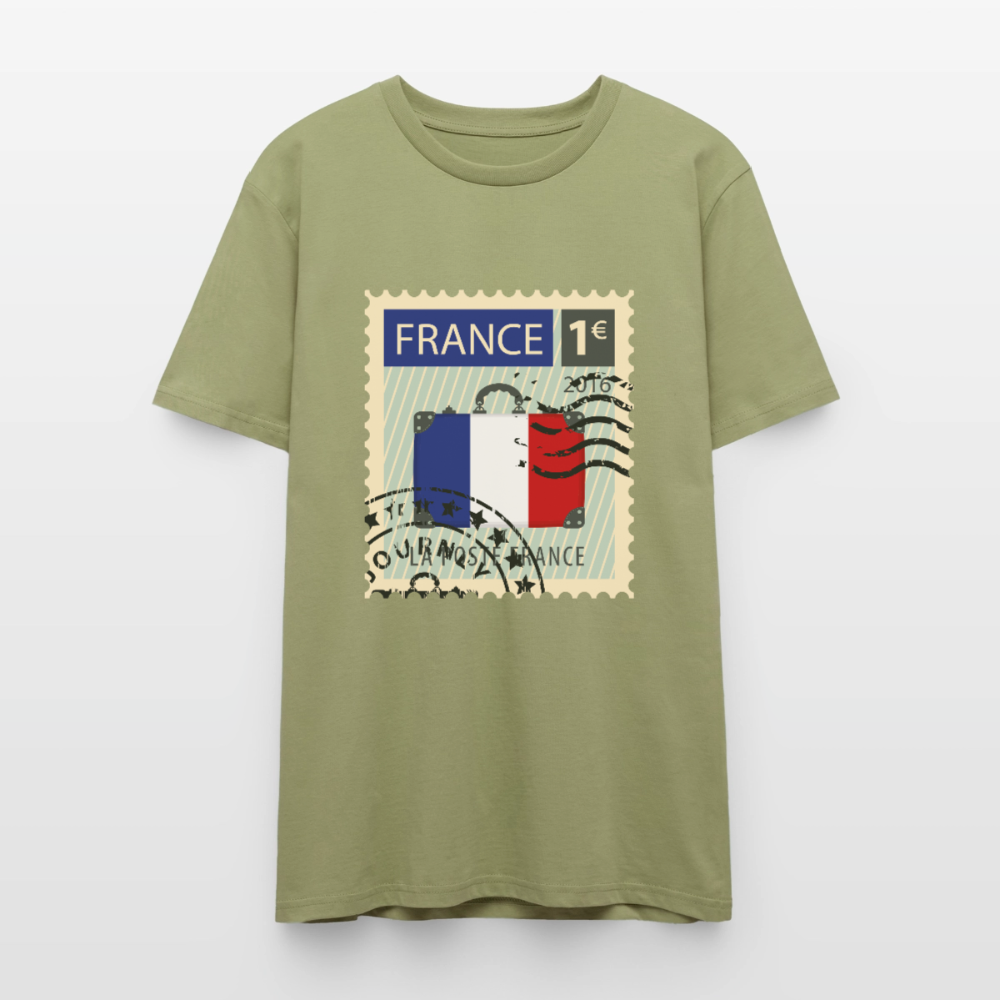 Timbre de France | T-shirt - vert brouillard