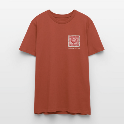 Timbre Coeur - Timbré de toi (blanc) | T-shirt Unisexe - terracotta