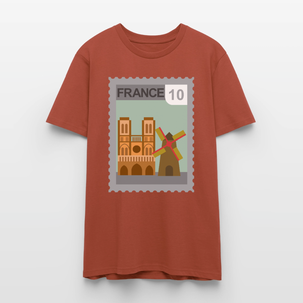 Timbre France Cathédrale | T-shirt  Unisexe - terracotta