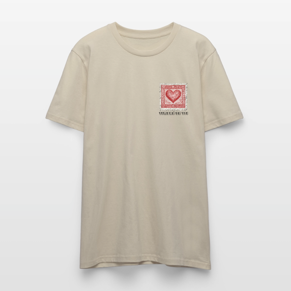 🫶🏼Timbre Cœur – Timbré de toi (Noir) | T-shirt unisexe 🫶🏼 - beige