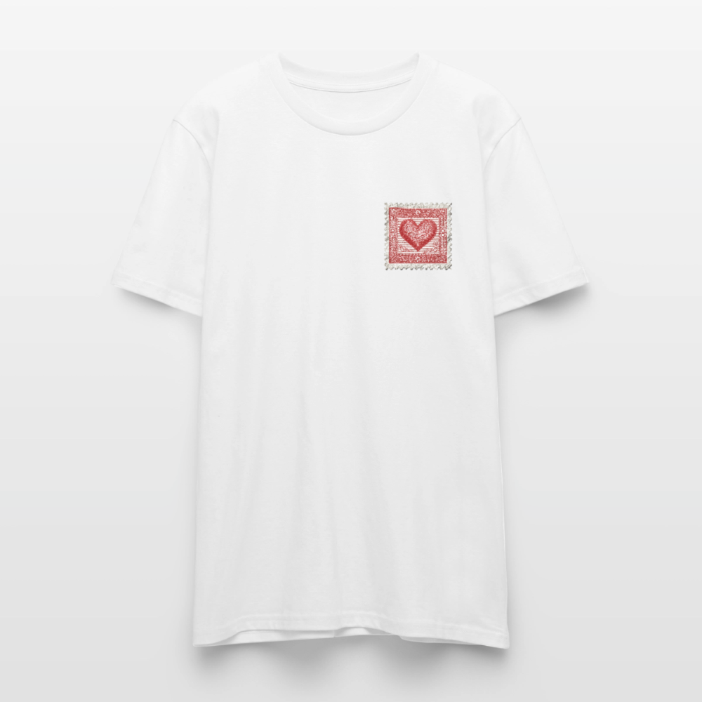 🫶🏼Timbre Cœur – Simple | T-shirt unisexe 🫶🏼 - blanc
