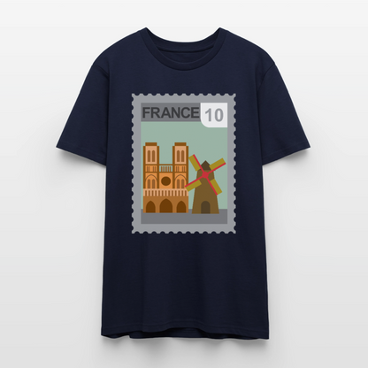 Timbre France Cathédrale | T-shirt  Unisexe - marine