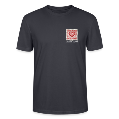 Timbre Coeur - Timbré de toi (blanc) | T-shirt Unisexe - bleu gris foncé