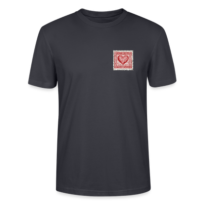 🫶🏼Timbre Cœur – Simple | T-shirt unisexe 🫶🏼 - bleu gris foncé
