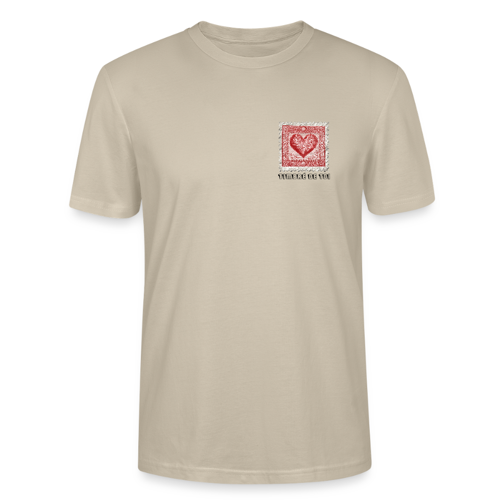 🫶🏼Timbre Cœur – Timbré de toi (Noir) | T-shirt unisexe 🫶🏼 - beige