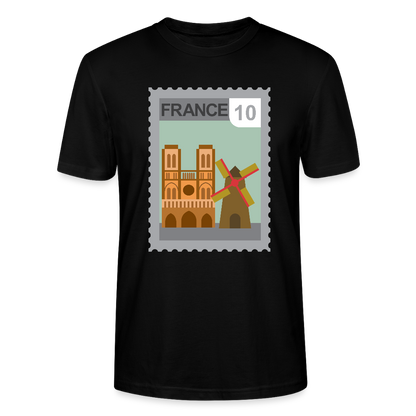 Timbre France Cathédrale | T-shirt  Unisexe - noir