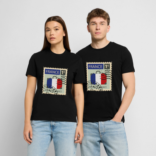 Timbre de France | T-shirt - noir