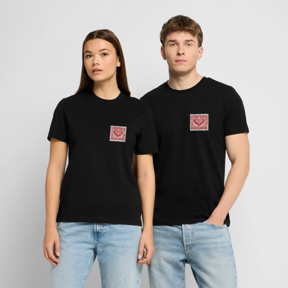 🫶🏼Timbre Cœur – Simple | T-shirt unisexe 🫶🏼 - noir