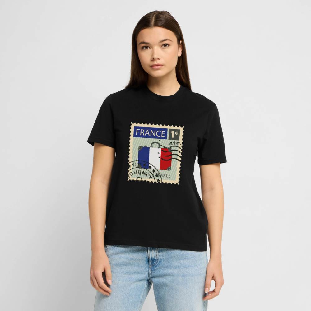 Timbre de France | T-shirt - noir