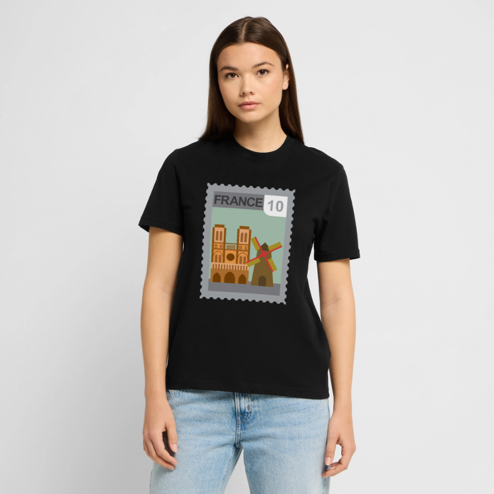 Timbre France Cathédrale | T-shirt  Unisexe - noir