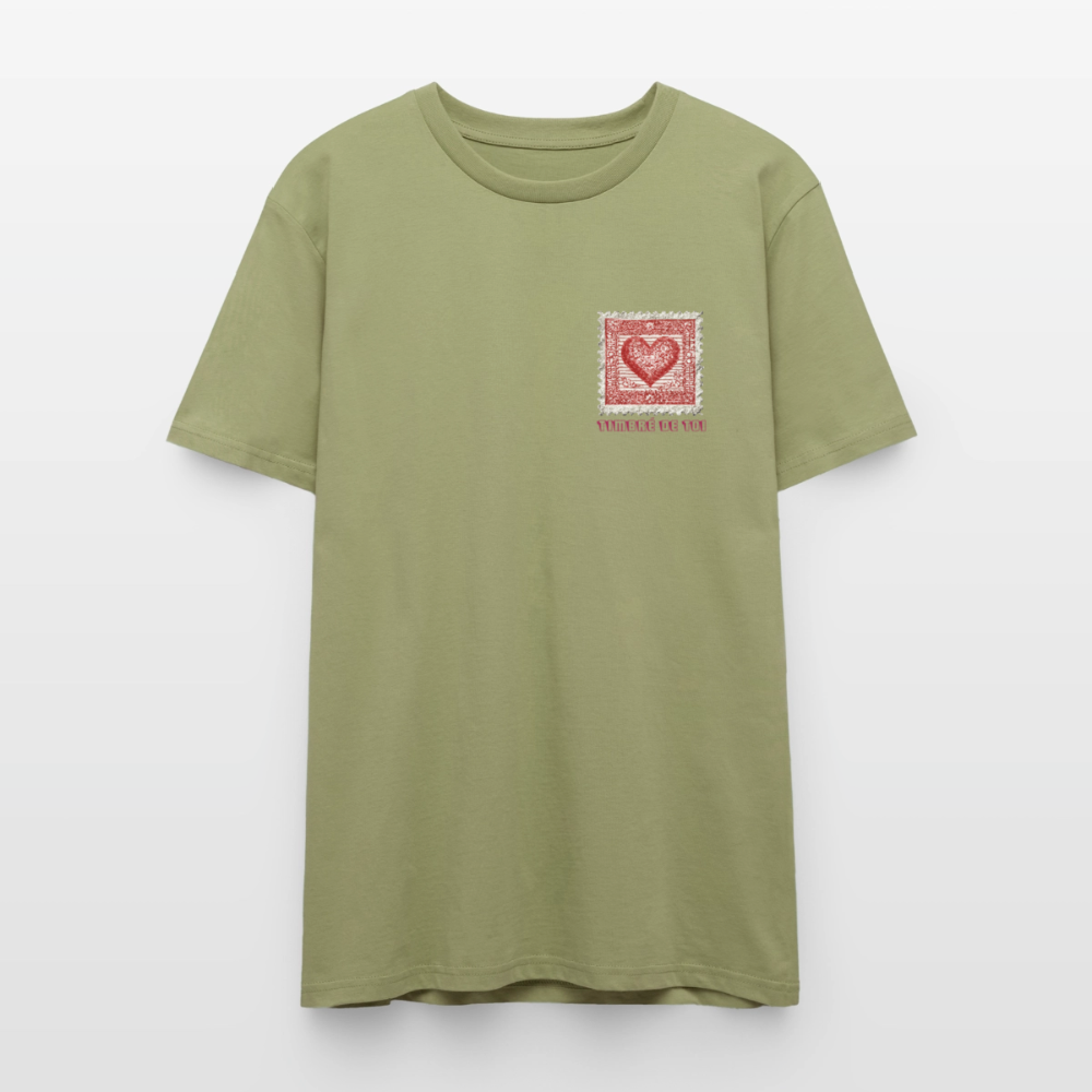 🫶🏼 Timbre Coeur - Timbré de toi ( Magenta ) | T-shirt Unisexe 🫶🏼 - vert brouillard