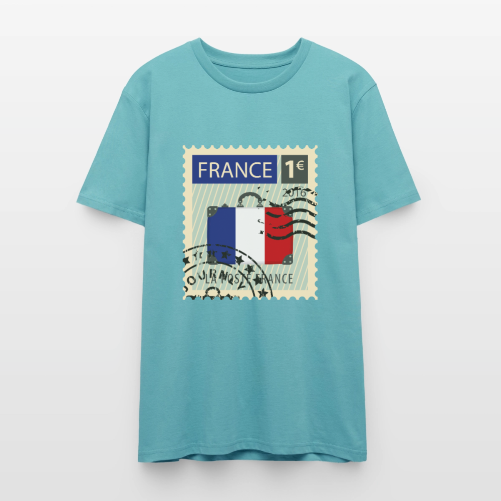 Timbre de France | T-shirt - turquoise pastel