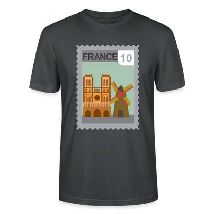 Timbre France Cathédrale | T-shirt  Unisexe - charbon