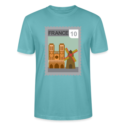 Timbre France Cathédrale | T-shirt  Unisexe - turquoise pastel