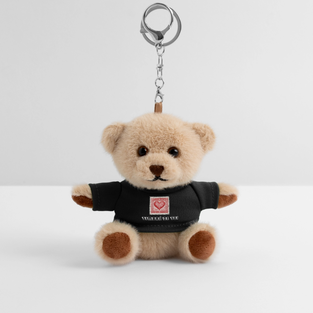 🫶🏼 Timbre Coeur - Timbré de toi | Porte-clés peluche Ourson 🫶🏼 - noir