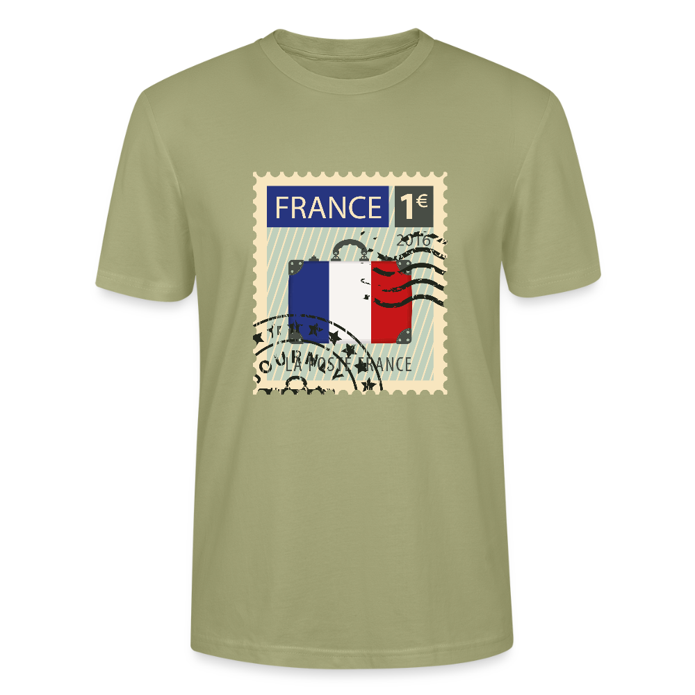 Timbre de France | T-shirt - vert brouillard