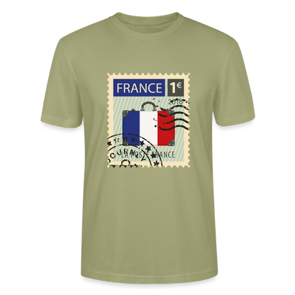 Timbre de France | T-shirt - vert brouillard