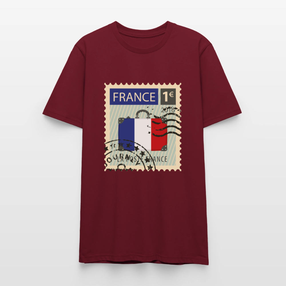 Timbre de France | T-shirt - bordeaux
