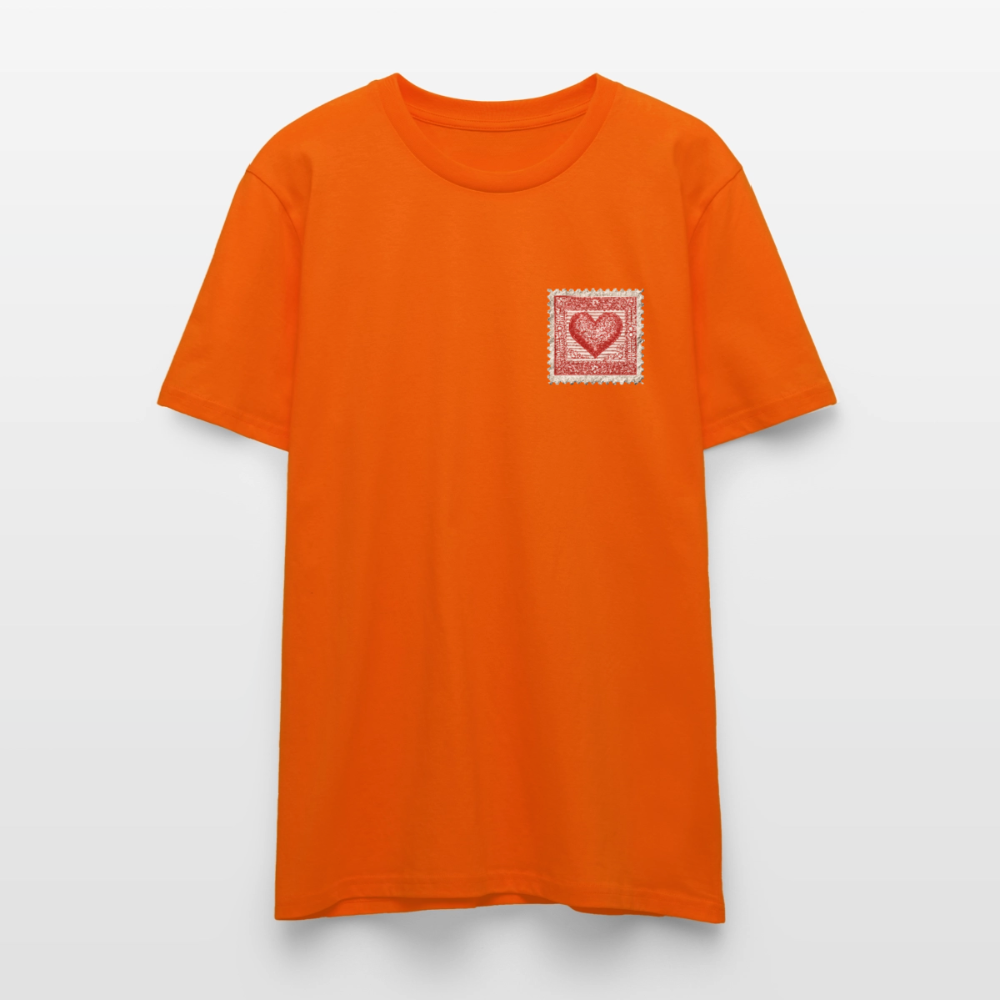 🫶🏼Timbre Cœur – Simple | T-shirt unisexe 🫶🏼 - orange profond