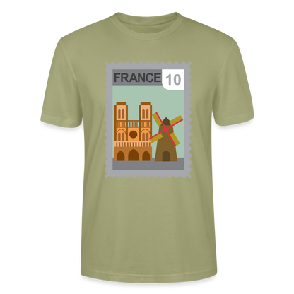 Timbre France Cathédrale | T-shirt  Unisexe - vert brouillard