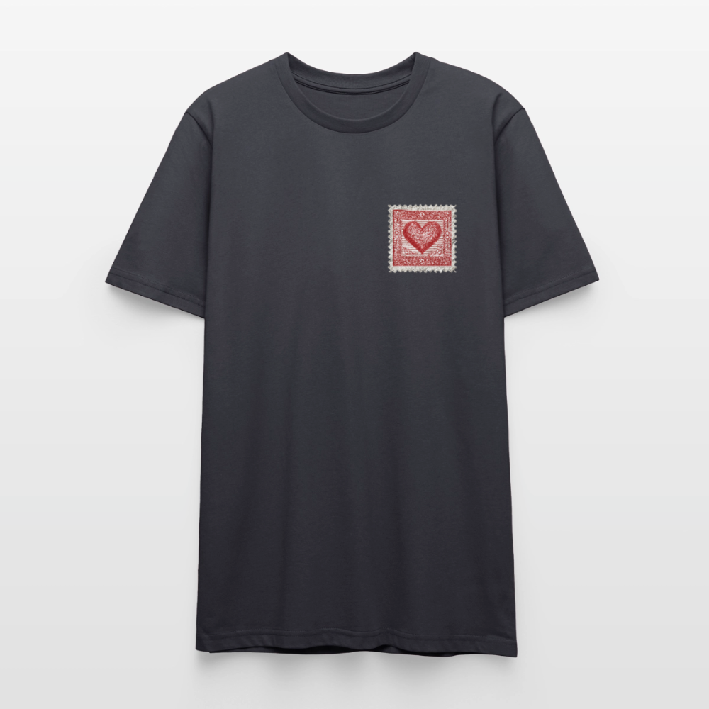 🫶🏼Timbre Cœur – Simple | T-shirt unisexe 🫶🏼 - bleu gris foncé