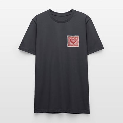 🫶🏼Timbre Cœur – Simple | T-shirt unisexe 🫶🏼 - bleu gris foncé