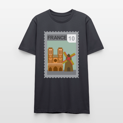 Timbre France Cathédrale | T-shirt  Unisexe - bleu gris foncé