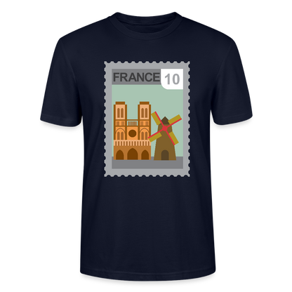 Timbre France Cathédrale | T-shirt  Unisexe - marine