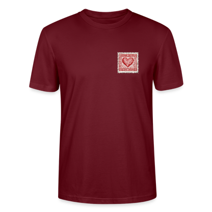🫶🏼Timbre Cœur – Simple | T-shirt unisexe 🫶🏼 - bordeaux