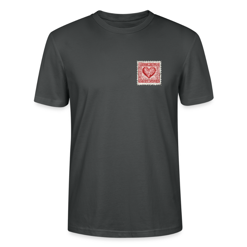 🫶🏼Timbre Cœur – Simple | T-shirt unisexe 🫶🏼 - charbon