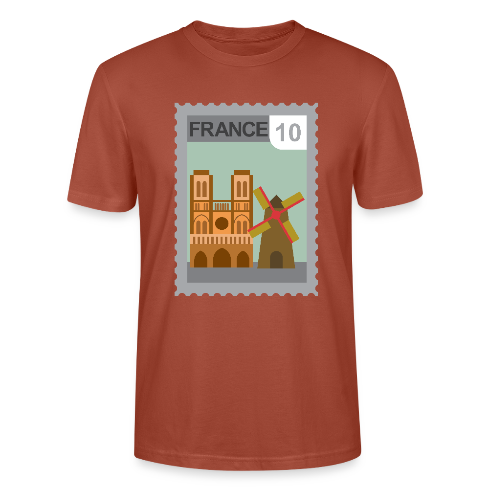 Timbre France Cathédrale | T-shirt  Unisexe - terracotta