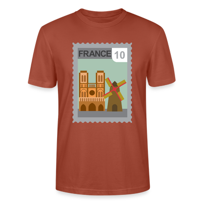 Timbre France Cathédrale | T-shirt  Unisexe - terracotta