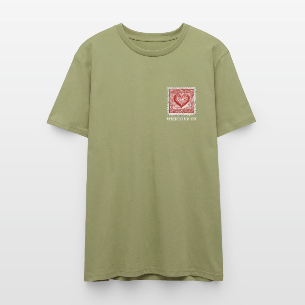 Timbre Coeur - Timbré de toi (blanc) | T-shirt Unisexe - vert brouillard