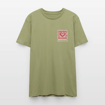 Timbre Coeur - Timbré de toi (blanc) | T-shirt Unisexe - vert brouillard