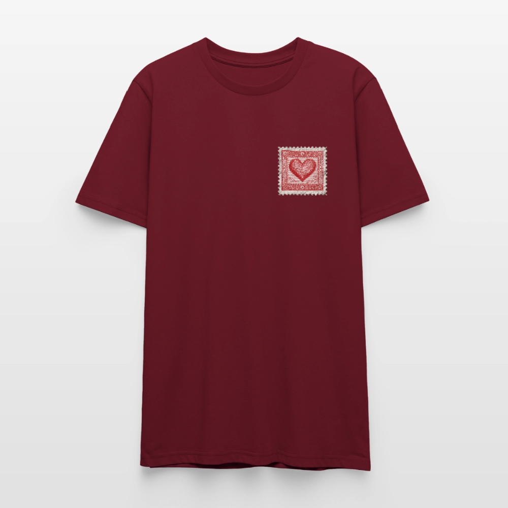 🫶🏼Timbre Cœur – Simple | T-shirt unisexe 🫶🏼 - bordeaux