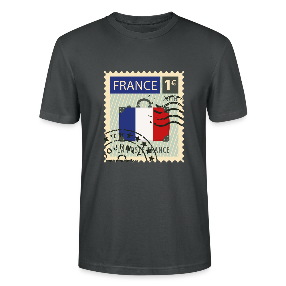 Timbre de France | T-shirt - charbon