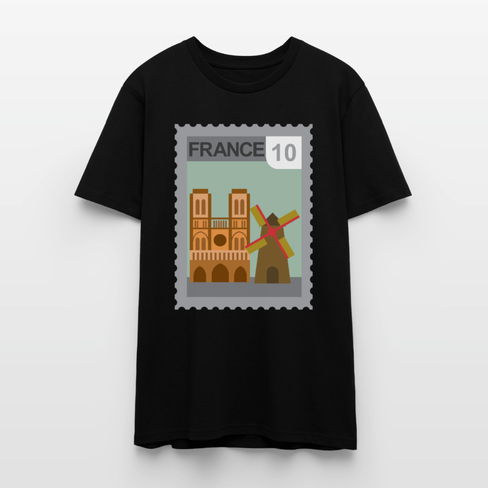 Timbre France Cathédrale | T-shirt  Unisexe - noir