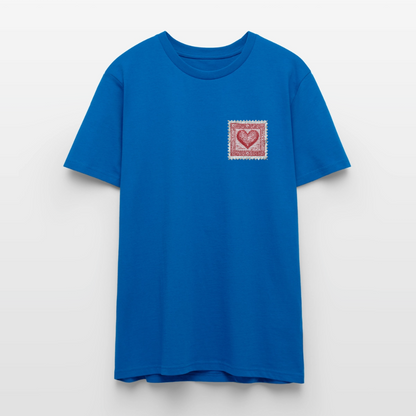 🫶🏼Timbre Cœur – Simple | T-shirt unisexe 🫶🏼 - bleu paon