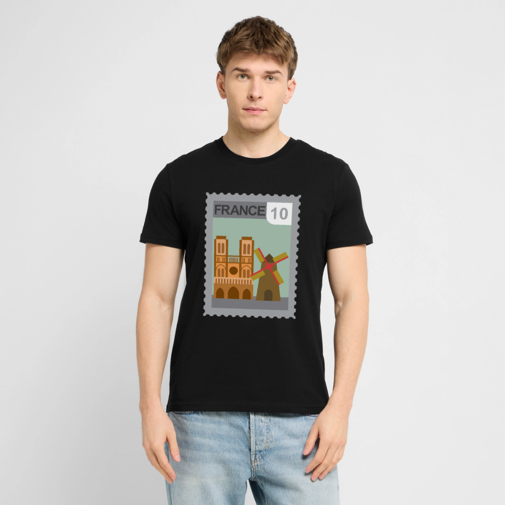 Timbre France Cathédrale | T-shirt  Unisexe - noir
