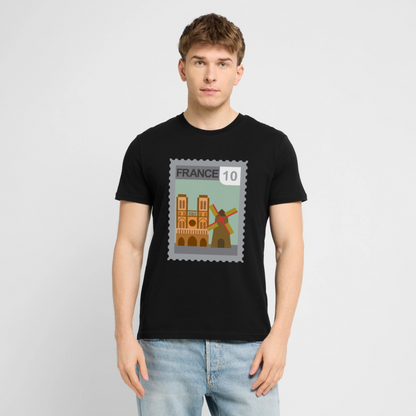 Timbre France Cathédrale | T-shirt  Unisexe - noir
