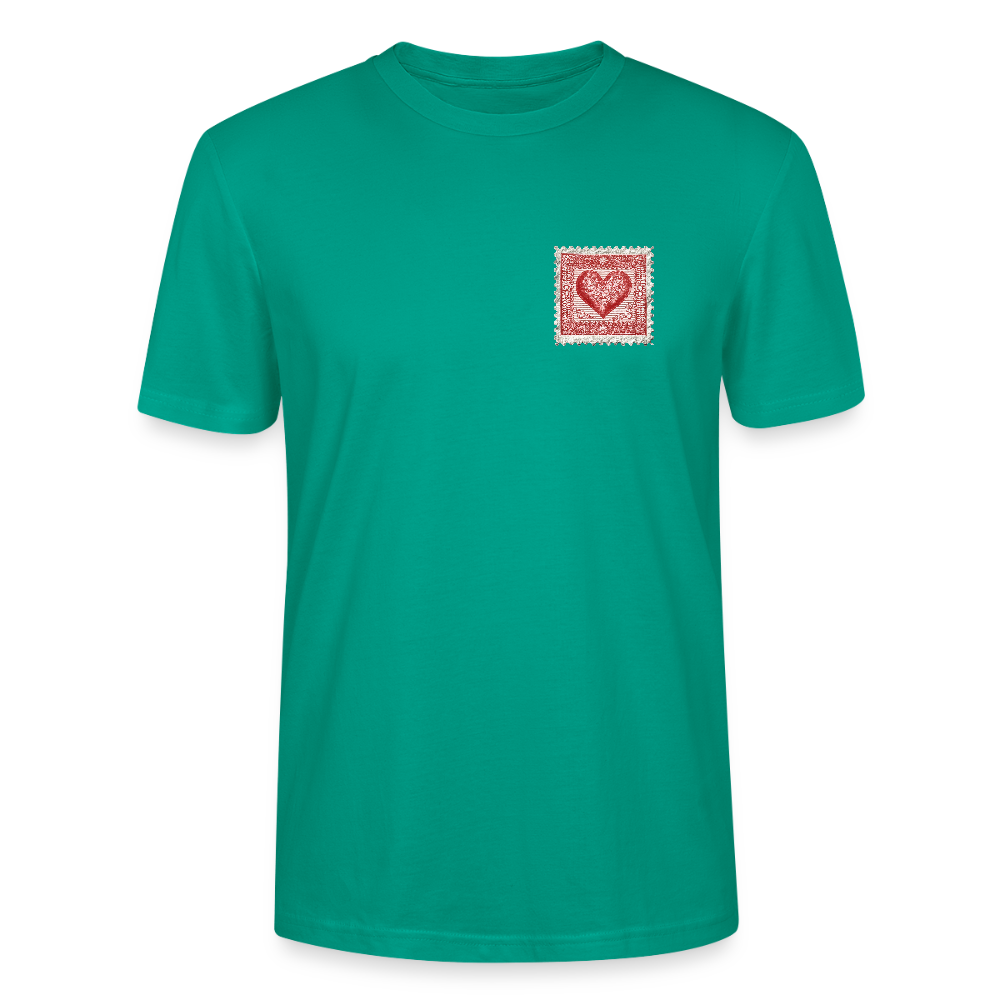 🫶🏼Timbre Cœur – Simple | T-shirt unisexe 🫶🏼 - vert-bleu