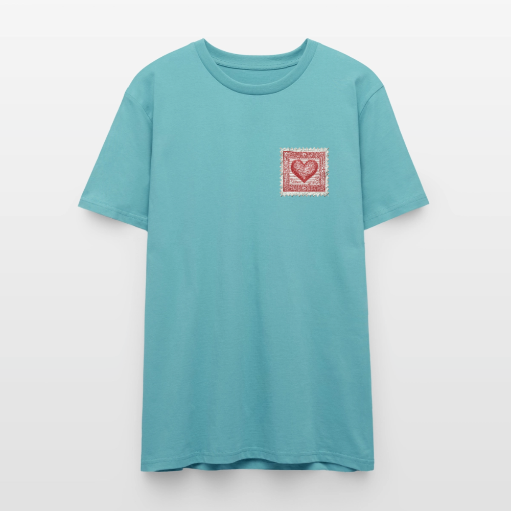 🫶🏼Timbre Cœur – Simple | T-shirt unisexe 🫶🏼 - turquoise pastel